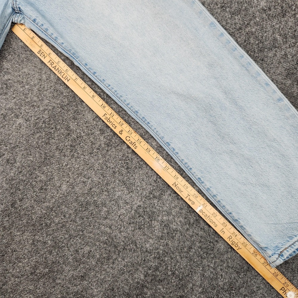 Levis Premium Ribcage Straight Jeans Womens 30x29 Light Wash High Rise Denim - Picture 8 of 10